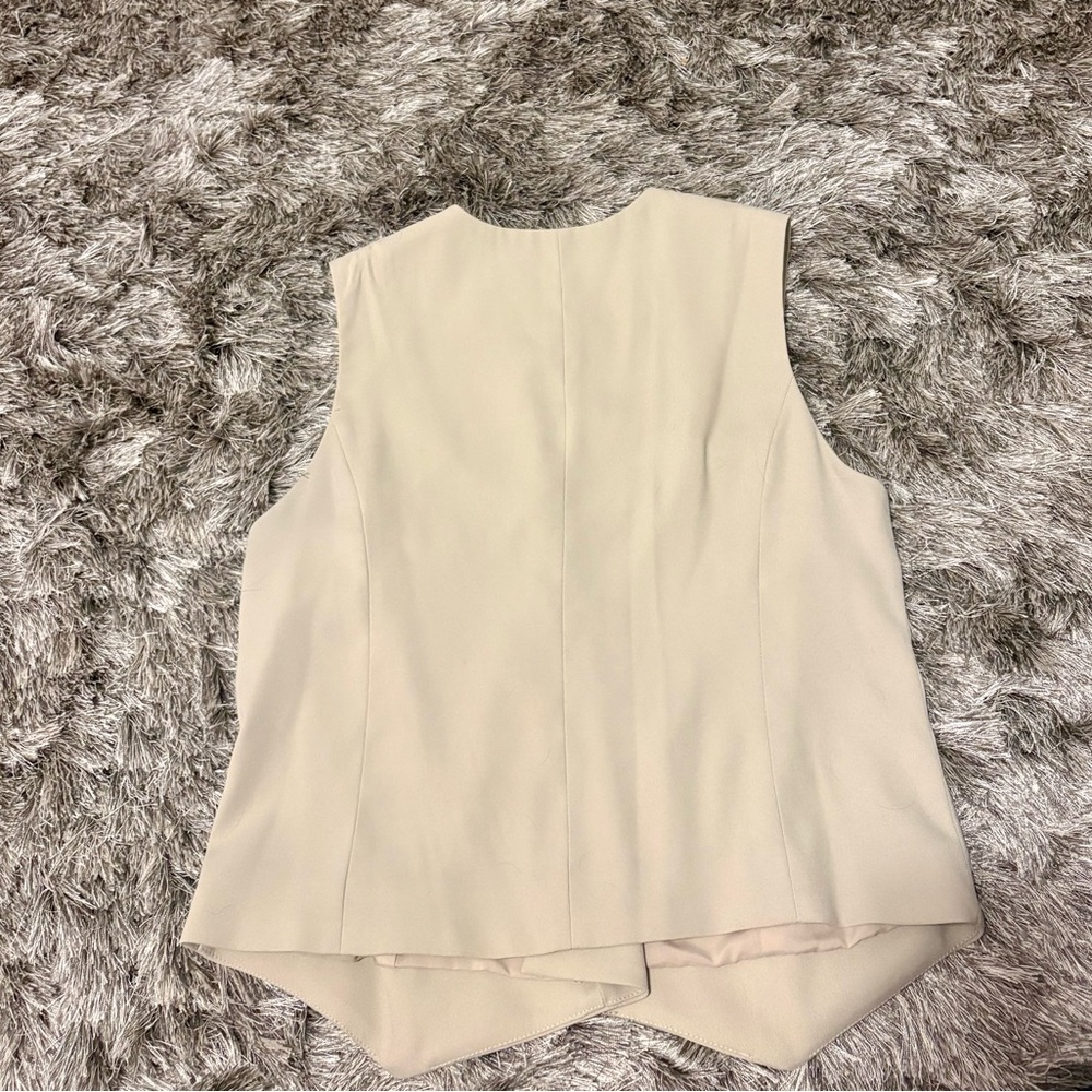 Chic Beige Button-Down Blouse - image 2